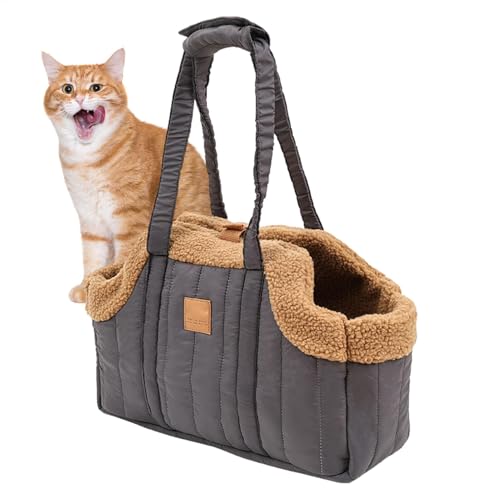 Cat Travel Bag, Pet Carrier Tote Bag, Comfortable Lightweight Functional Breathable Dog Carrier for Walking, Traveling, Outings, and Car Rides, 38x14x50.5cm, Green, Blue, Gray von Gitekain