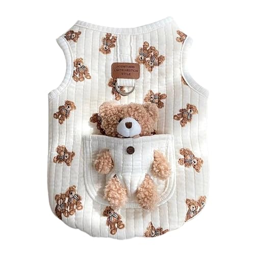 Dog Cold Weather Coats, Winter Dog Jacket Vest, Windproof Dog Vest Coat, Cotton Dog Winter Coat, Cute Bear Pet Jacket, Small Dog Cold Weather Coat, Medium Dog Winter Vest, Pet Jacket with D-Ring von Gitekain