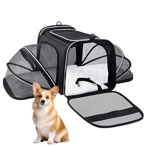 Expandable Cat Carrier, Portable Cat Travel Bag, Pet Carrier Bag, Dog Travel Carrier, Detachable Dog Bag Carrier, Travel Pet Carrier, Cat Travel Bag for Walking, Expandable Travel Carrier for Pets von Gitekain