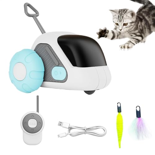 Ferngesteuertes Katzenspielzeug, Smart Cat Toys, Interaktives Katzenfederspielzeug, Automatisches Katzenübungsspielzeug, Katzenanreicherung Spielzeug, Ferngesteuertes Katzenfederspielzeug, Kätzchen von Gitekain