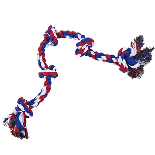 Gitekain Dog Dentals Rope, Chewing Teething Toys, Size About 90x5x5cm Breed, Indestructible Chewing Tool for Teeth Cleaning and Boredom Relief, Material Cotton Rope von Gitekain