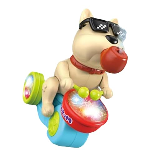 Gitekain Drumming Dog Toy, Musical Train Kids Toys, Lighted Musical Dog Toy, Early Educational Drum Toys, Spraying Drumming Dog, Musical Kids Toy, Interactive Drum Toy, Light-Up Drum Toy, von Gitekain