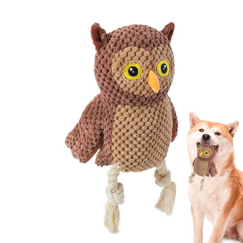 Gitekain Owl Dog Toy, Animals Chewing Toy, Dog Toys Chew Toy, Interactive Puppy Toys, Squeaky Dog Toys, Soft Owl Puppy Toy, Large Dog Interactive Toy, Medium Dog Squeaky Toy, Chewing Toy for Dogs von Gitekain