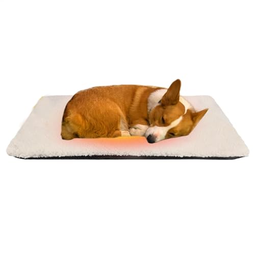 Gitekain Pet Heating Bed, Heating Pad Puppy, 61x45cm 24.02x17.72 Inches Weight About 190g Material Velvet Its Versatility Machine Washable Design Comfortable, Washable Pet Pad von Gitekain