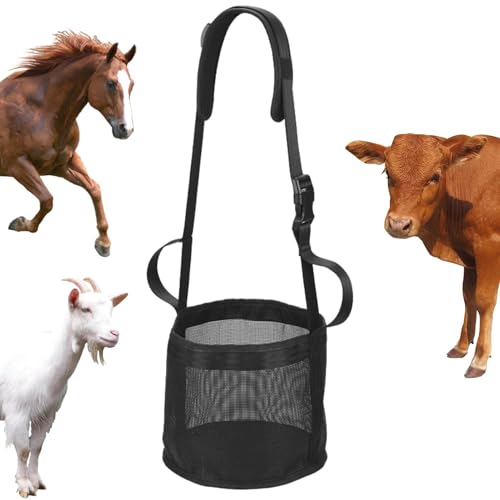 Gitekain Small Holed Hay Feeding Net, Portable Hay Feeding Bag, Slow Feeding Hay Net, Adjustable Livestock Feeder, Large Capacity Hay Net, Horse Hay Feeder, Cow and Sheep Hay Bag, Hay Net, von Gitekain