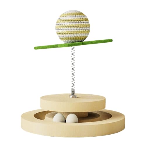 Gitekain Spring Sisal Katzenspielzeug Haustier Spielzeug Katze Shake Spielzeug Unterhaltung Katzenspielzeug Interaktives Katzenspielzeug Sisalball für Katzen Molar Katzenspielzeug Cat Teaser Stick Fun von Gitekain