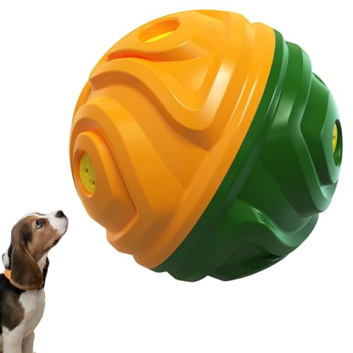 Gitekain Squeaky Dog Chew Toy, Tough Interactive Teether Ball Stimulating Durability Interactive Pet Supplies for Small, Medium & Large Dogs, 4.57x4.53x4.53 Inches von Gitekain