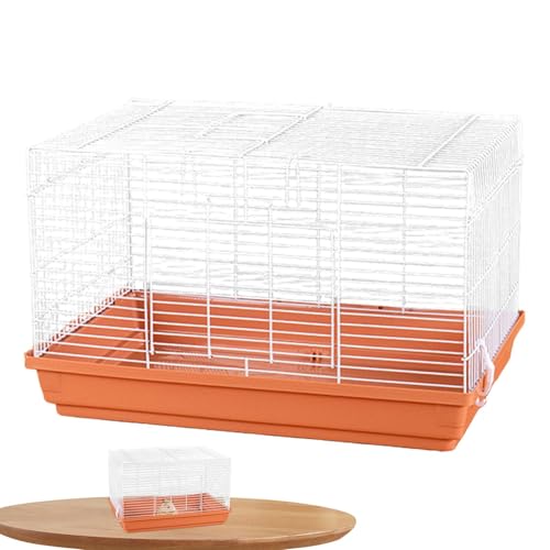 Hamster House, Portable Gerbil Home, Ventilated Small Animal Habitat with Detachable Bottom, Pet Cage Accessories for Sleeping, 18.5x11.81x11.81 Inches, Purple Gray Orange von Gitekain