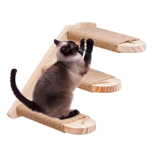 Katzen-Wandstufen, Katzenkletterstufen, Wand-Katzentreppe, Katzenkletterregal, platzsparende Katzentreppe, Katzen-Sitzstange, Wandmontage, Katzentreppe, Katzenspielplatz, Wandstufen für Katzen / 2, 3, von Gitekain