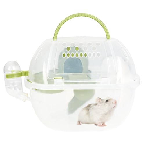 Kleintierreisetasche | Hamster-Tragetasche | Hamster-Transportkäfig | Tragbarer Hamsterkäfig mit Griff | Hamsterfluggesellschaftsträger mit Rollen | Schinken von Gitekain