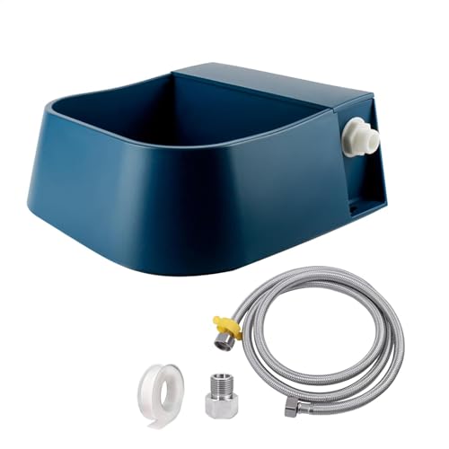 Large Capacity Dog Water Bowl, Pet Hydration Station, Automatic Pet Water Dispenser for Dogs, Cats, Kittens, Chickens, Cows, and Horses, 8.9x8.35x3.35 Inches, Blue von Gitekain