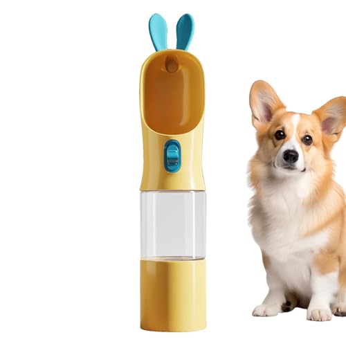 Pet Travel Water Dispenser, Puppy Water Dispenser With Food Container, Leak Proof Pet Water Bottle, Dog Water Dispenser, Travel Puppy Water Feeder, 8x8x27.5 cm, Food And Water Container For Pets von Gitekain