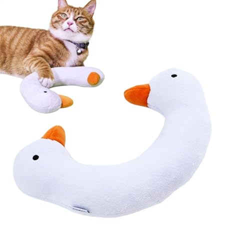 Plush Cat Chew Toy, Stuffed Animal Cat Pillow, Interactive Teething Stick with Crinkle Sound, Soft Kitten Toy for Indoor, Outdoor Playtime, 9.84x2.05 Inches von Gitekain