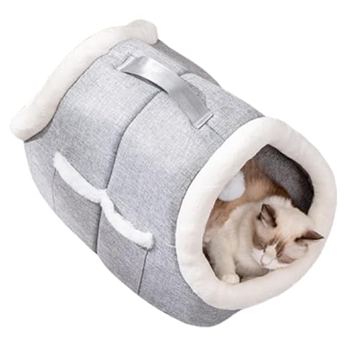 Semi-Closed Cat House, Winter Cat Bed, Covered Cat Bed, Warm Cave Nest, Indoor Cat House, Cat House with Side Pocket, Pet Cat Bedding, Cozy Cat Sleeping Area, Cat Bed for Kittens von Gitekain