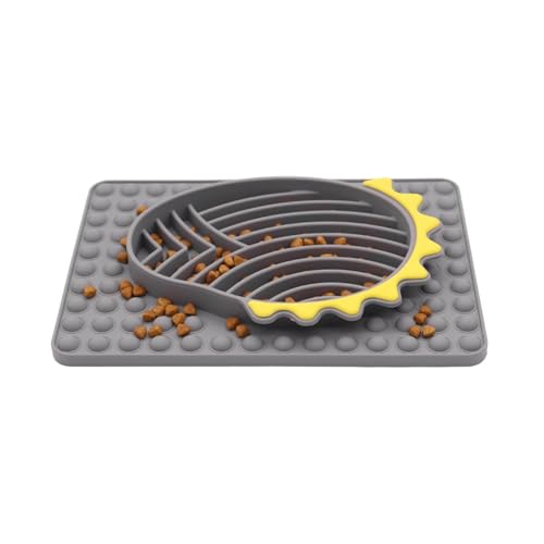 Slow Feeder Hundenäpfe, Anti-Tipover Design Stabile Leckmatte, Langsames Fressen Glatte Textur Lick Pad Leckmatte für Haustier Hund Anti-Tip Pet Futternapf Slow Feeder Hund Fressmatte von Gitekain