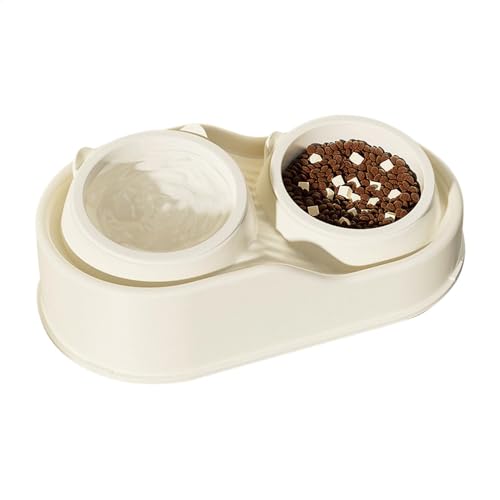 Tilted Cat Food Bowls, Raised Pet Food Bowls, Anti Vomiting Cat Bowls, Double Pet Bowls Ceramic, Elevated Dog Feeding Bowls, Tilted Puppy Feeding Dishes, Anti-Slip Cat Food Bowls, Raised Puppy Ceramic von Gitekain