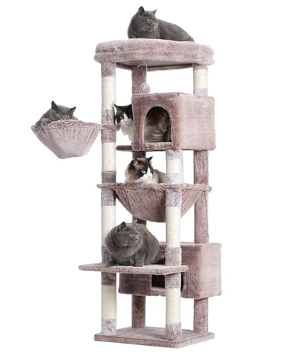 Gitelsnour Muchroom GCT030-MMU Kratzbaum für Indoor-Katzen, großer Katzenbaum mit großen Plattformen, große Katzenhütte, Katzenturm mit 8 Kratzbäumen, Katzenhängematte, Muchroom von Gitelsnour