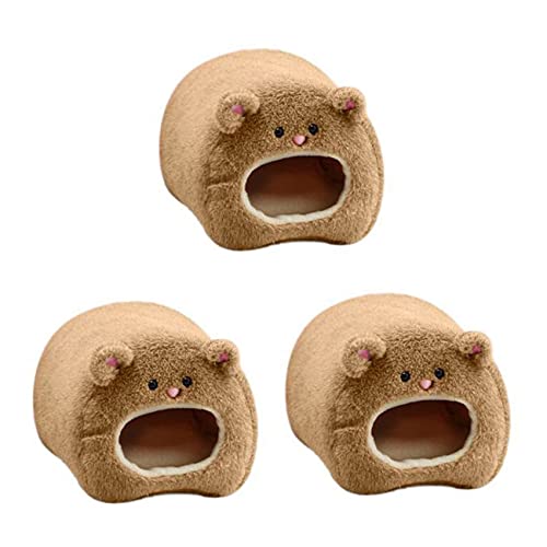 Giwnhvx 3 x Ratten Hamster Winter Warm Hängende Käfig Hängematte Niedliches Bärenhaus mit Bettmatte für kleine pelzige Tiere Giwnhvx 3 x Ratten Hamster Winter Warm Hängende Käfig Hängematte Niedliches Bärenhaus mit Bettmatte für kleine pelzige Tiere von Giwnhvx