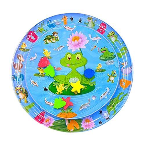 GjnjfdF 65Cm Wasserspielmatte Katze, Wassersensor Spielmatte Für Katzen, Sensor Water Playmat, Sensorische Wasser Spielmatte, Runden Wasserspielmatte Baby Sensor Wasser Spielmatte für Katzen im Sommer von GjnjfdF