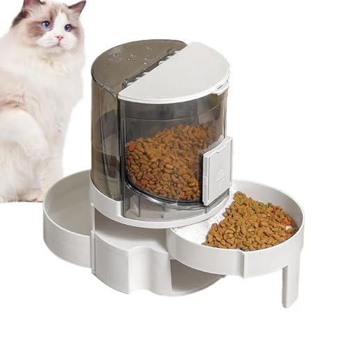 GjnjfdF Katzenfutter- und Wasserspender, automatischer Wassernapf für Hunde | 2-in-1 Abnehmbarer automatischer Futternapf für Katzen,Automatischer Nachfüll-Futterautomat, automatischer von GjnjfdF