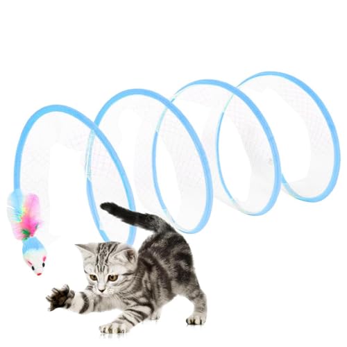 GjnjfdF Katzenspielzeug, Tunnel, faltbar, in S-Form, für Kätzchen – Cat Teasers, Tunnel Bored Interactive Pet Toys für Katzen, Welpen, Kätzchen, Kaninchen von GjnjfdF