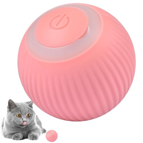 GjnjfdF Katzenspielzeug Elektrisch Katzenball Mit Led Licht Interaktives Katzenspielzeug Intelligentes Katzenspielzeug 360° Automatisch Katzenspielzeug Für Katzen von GjnjfdF