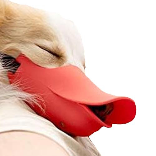 GkgWuxf Hunde-Enten-Mundschutz, Hundemaulkorb - Anti-Biss-Maulkorb für Haustiere mit verstellbarem Riemen - Entenschnabel-Mundschutz, Silikonmaulkorb für Outdoor, Reisen von GkgWuxf