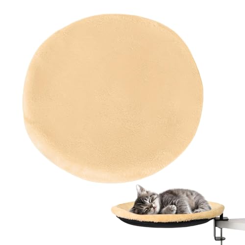 GkgWuxf Schreibtisch Katzenbett, Katzenbett für Schreibtisch,Katzenbettbefestigung am Schreibtisch - Einstellbare Klemme, Kätzchennest, abnehmbare Soft Cover, Pet Sleep Area Fits Home Working & Game von GkgWuxf