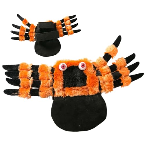 GkgWuxf Spinnen-Halloween-Kostüm für Haustiere, Spinnenkostüm für Hunde - Spinnen-Kostüm-Requisiten, Cosplay-Outfits zum Anziehen | Haustierbedarf für Halloween-Verkleidung, Spinnen-Dekor, gruselige von GkgWuxf
