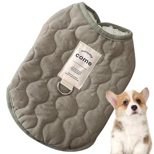 GkgWuxf Wintermäntel für kleine Hunde,Winterjacke für kleine Hunde - Warme Hundejacke mit integriertem Geschirrloch,Haustierbekleidung für kaltes Wetter, gemütliche Schneeweste für kleine Hunde und von GkgWuxf