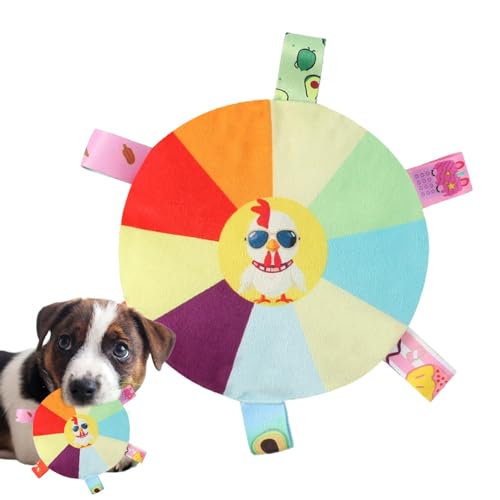Disc-Hundespielzeug, Plüsch-Kauspielzeug für Hunde,Quietschendes Zahnreinigungsspielzeug für Hunde | Lustiges scheibenförmiges Kauspielzeug für Hunde, Plüsch-Hundespielzeug für Welpen, kleine und mitt von Gkumgwo