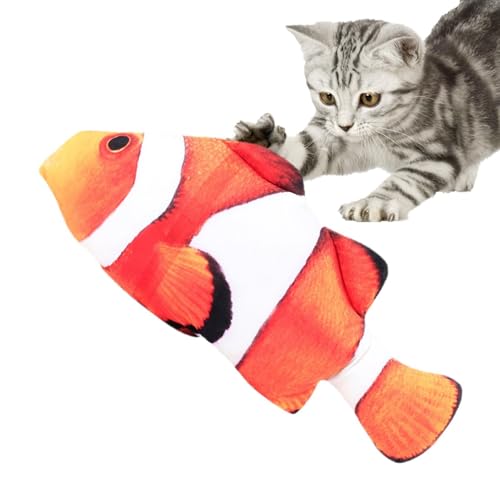 Gkumgwo Catnip gefülltes Fischkatze Spielzeug, Katzenfisch -Katzenminze -Spielzeug | Realistische Fischform Catnip Doll,Cartoon Kätzchen Zahne Unterhaltungspuppe für Zuhause, Innen-, Außengeschäft, von Gkumgwo