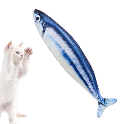 Gkumgwo Floppender Fisch mit Katzenminister, Katzenminister Fischkatze Spielzeug | Realistische Fischform Catnip Doll - Cartoon Kätzchen Zahne Unterhaltungspuppe für Zuhause, Innen-, Außengeschäft, von Gkumgwo