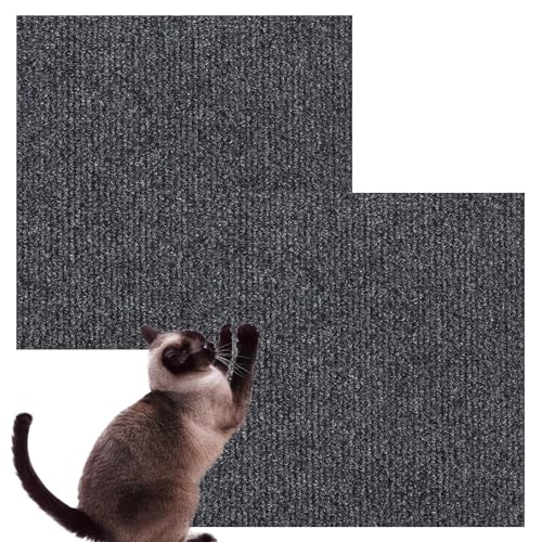 Gkumgwo Katzenkratzteppich, Katzenkratzpads,2 Stück zuschneidbares, selbstklebendes Katzenkratzbrett - Wand-Bodenkratzer, kratzfester Möbelschutz für Katzen und Kätzchen im Innenbereich von Gkumgwo