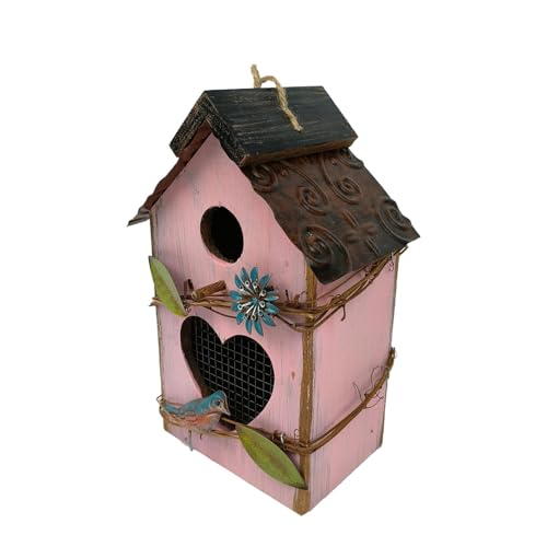 Gkumgwo Vogelhaus aus – niedliche hängende Vogelhäuser aus für den Außenbereich, dekorative Gartendekoration, schützender multifunktionaler Vogelkäfig für den Außenbereich, Terrasse, Garten, von Gkumgwo