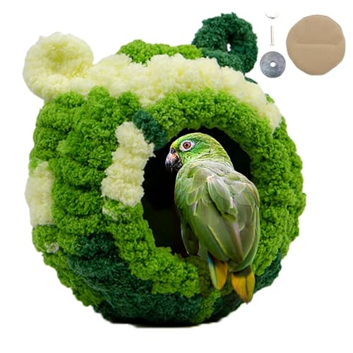 Gkumgwo Vogelnest Haus | Weiche Vogelschlafhütte Kleines Vogelhaus | Atmungsaktives Vogelnest Haus Winter Warm Papageiennest für Sittiche Conure von Gkumgwo