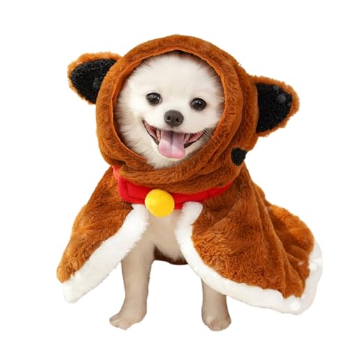 Gkumgwo Warmer Hundeumhang | verdickter, warmer Hundeumhang | Cosplay-Haustierkleidung mit Kapuze für kaltes Wetter von Gkumgwo