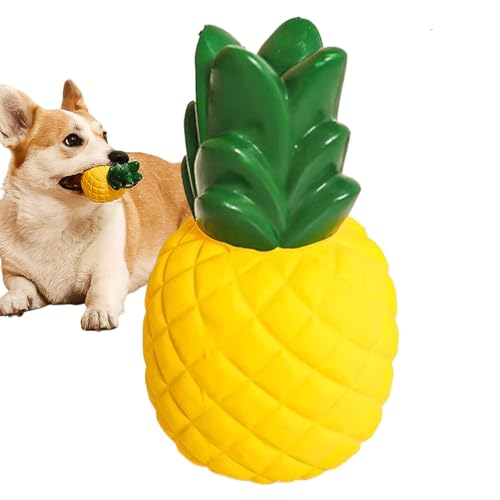 Gkumgwo Weiches, quietschendes Hundespielzeug,Quietschendes Hundespielzeug - Ananas-Welpen-Kauspielzeug,Lustiges, quietschendes Kauspielzeug für Haustiere, interaktives Kauspielzeug für Hunde mit von Gkumgwo