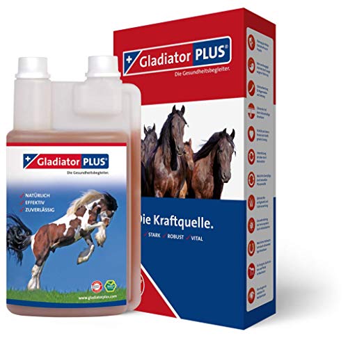 Gladiator Plus 1000ml wertvolle Futterergänzung für Pferde Darm Huf Haut Haar von Gladiator Plus