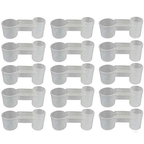 Glakyur 15 Pcs Kunststoff Soda Wasser Flasche Vogel Tränke Tasse Huhn Tauben Trog Tier Fütterung Zubehör von Glakyur