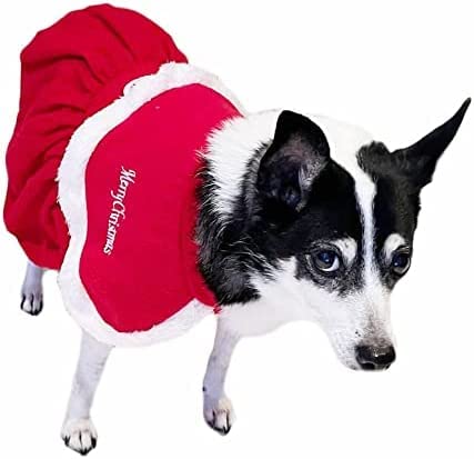 Glamour Girlz Wintermantel für kleine Hunde und Katzen, Weihnachtsmann-Motiv, Größe XL, Rot / Weiß von Glamour Girlz