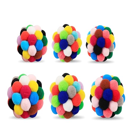 Glanhbnol 6Pcs Spielzeug Ball Form Kauen Cartoon Ball Form Übung Training von Glanhbnol