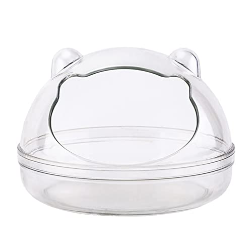 Glanhbnol Hamster-Badewannen-Behälter, transparent, für Junior-Rennmäuse, leicht zu reinigen von Glanhbnol