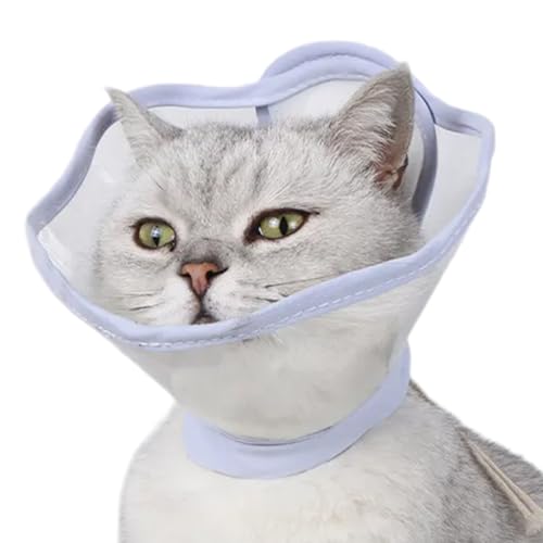 Glanhbnol Transparentes Katzen-Kegelhalsband, transparentes Genesungshalsband, weiches Kegelhalsband für nach der Genesung und Wundschutz von Glanhbnol