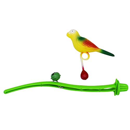 Tragbarer Papageien-Trainingsständer für Papageien, Vogel-Trainingsständer, Vogelkäfig-Sitzstange, Spielplatz mit kleiner Glocke, Spielzeug, Vogelsitzstangen für Tisch, Vogelsitzstangen für Papageien von Glanhbnol