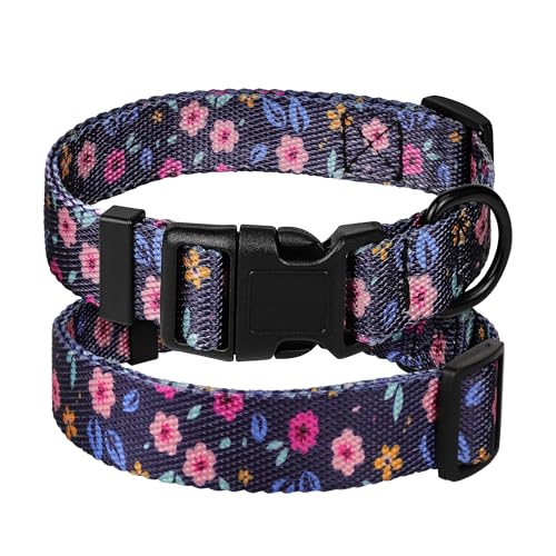 Verstellbares, weiches Polyester-Hundehalsband: mit einem niedlichen und bezaubernden speziellen Design, perfekt für kleine, mittelgroße und große Hunde. Langlebig, bequem und ideal für den täglichen von Glanhook