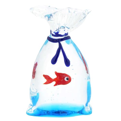 GlassOfVenice Muranoglas Aquariumtasche mit tropischen Fischen von Glass Of Venice