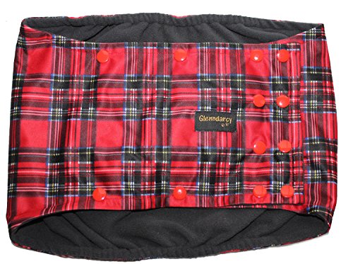 Glenndarcy Männlicher Hundewindeln Bauchband - Poppers - Royal Stewart XXL and 2 Washable Pads von Glenndarcy