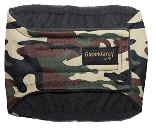 Glenndarcy Männlicher Hundewindeln - Urininkontinenz - (Large Band and 2 Washable Pads, Camouflage) von Glenndarcy