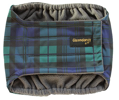 Glenndarcy Männlicher Hundewindeln - Urininkontinenz - (Small only, Black Watch) von Glenndarcy